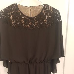 BCBG lace cape dress